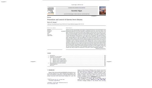 Prevention and control of Karenia brevis blooms